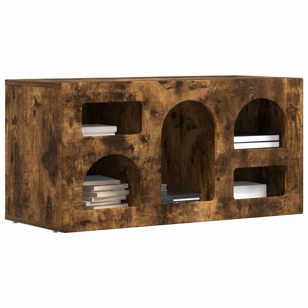 TV Cabinet ELST 80 x 35 x 40 cm Smoked Oak Engineered Wood