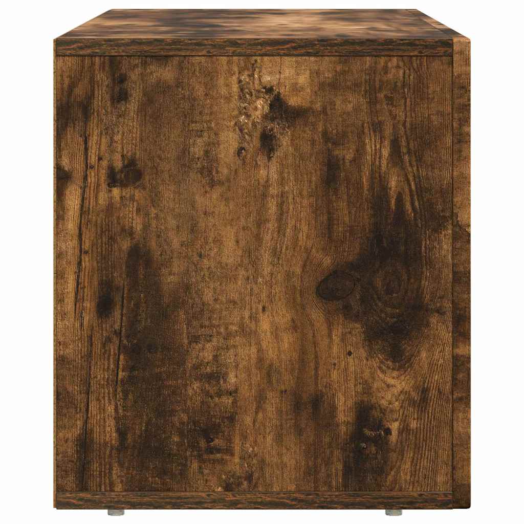TV Cabinet ELST 80 x 35 x 40 cm Smoked Oak Engineered Wood