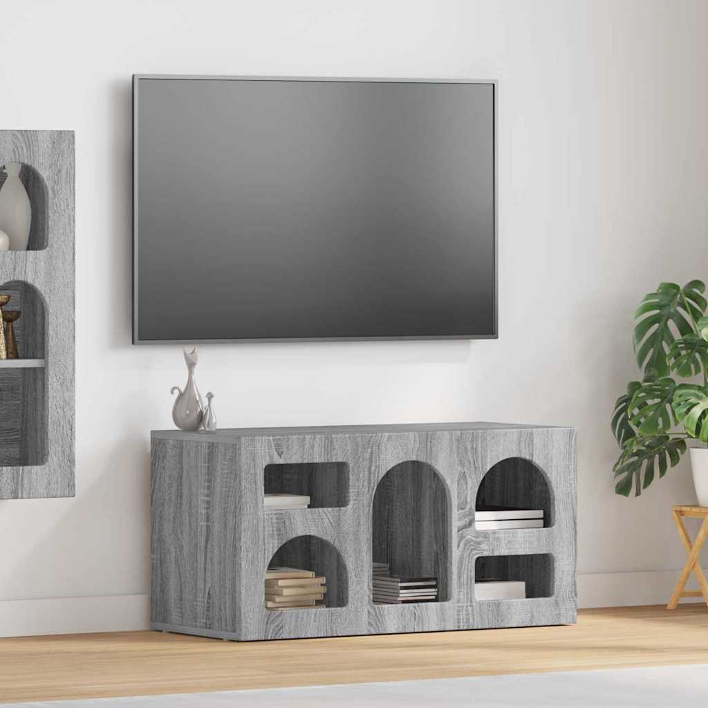 TV Cabinet Grey Sonoma 80 x 35 x 40 cm Engineered Wood