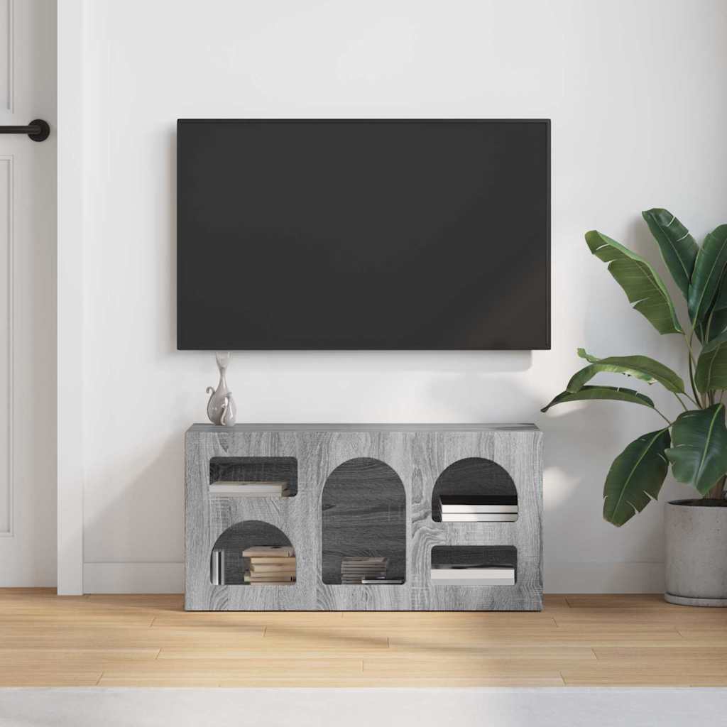 TV Cabinet ELST 80 x 35 x 40 cm Grey Sonoma Engineered Wood