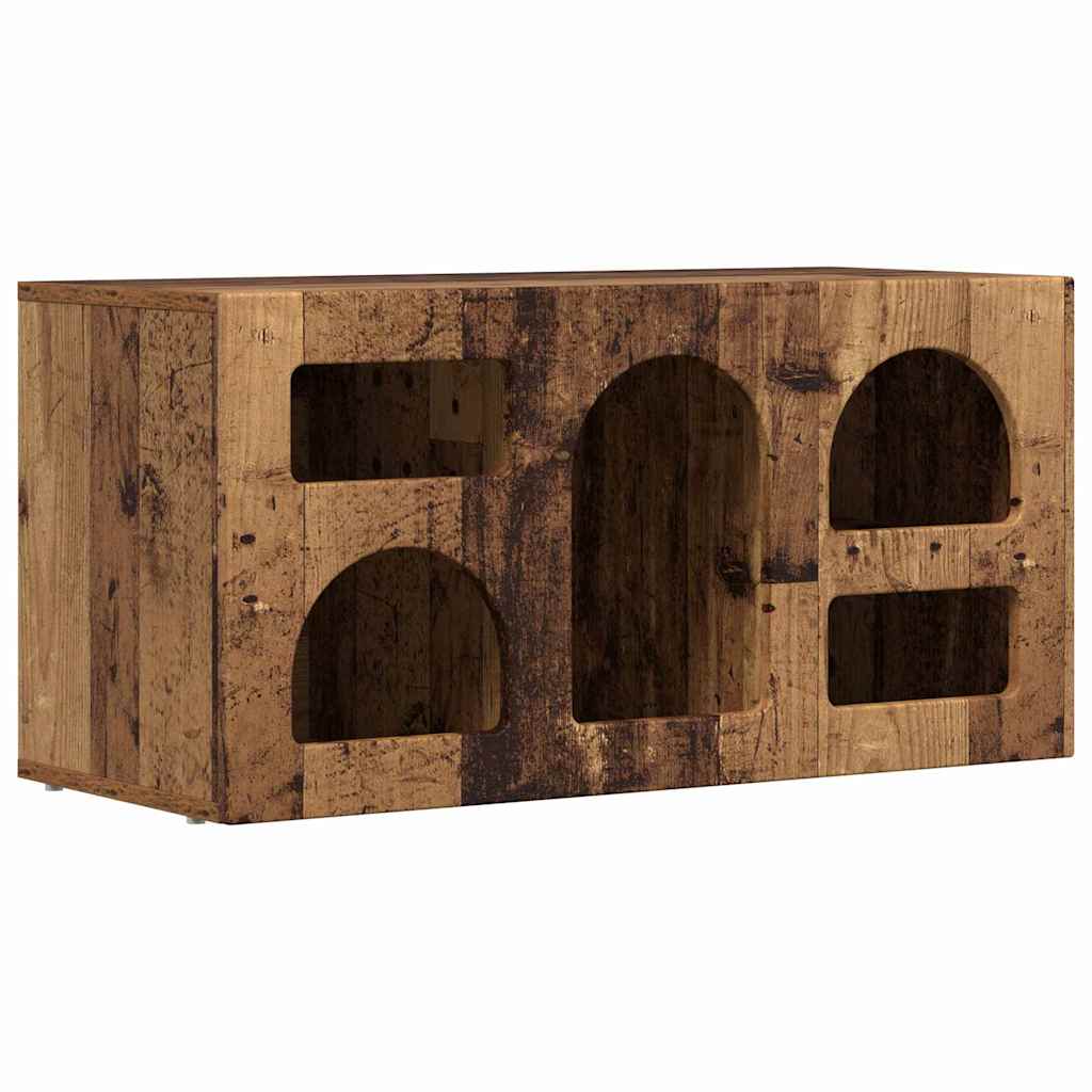 TV Cabinet ELST 80 x 35 x 40 cm Old Wood Engineered Wood