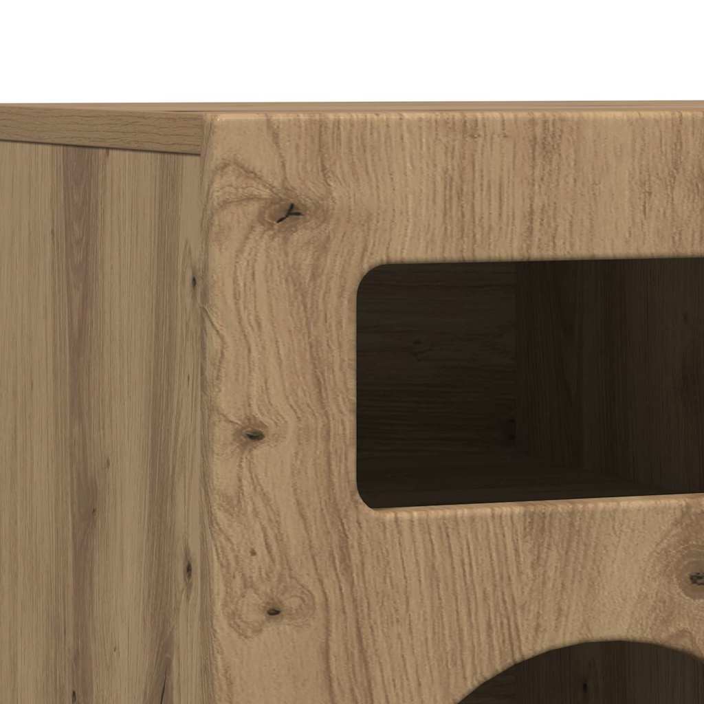TV Cabinet ELST 80 x 35 x 40 cm Artisan Oak Engineered Wood