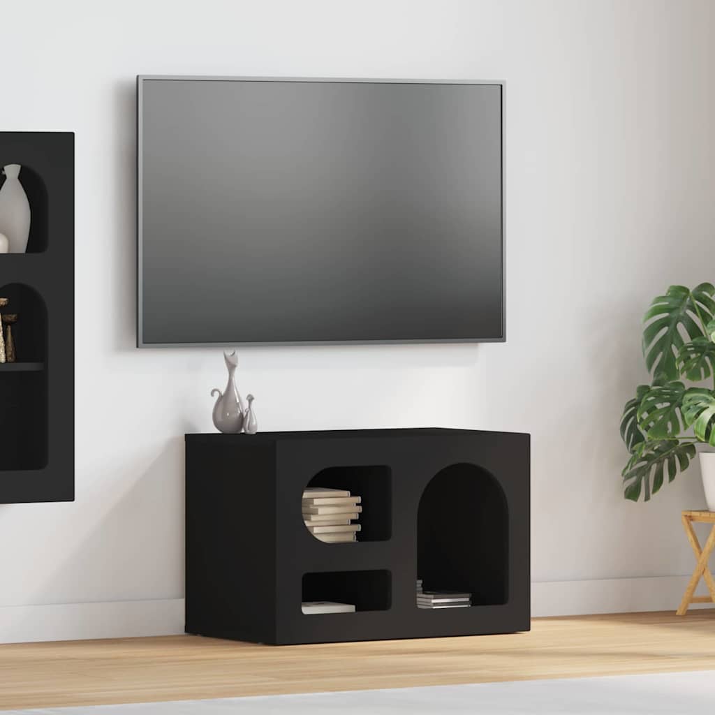 TV Cabinet Black 60 x 35 x 40 cm Engineered Wood