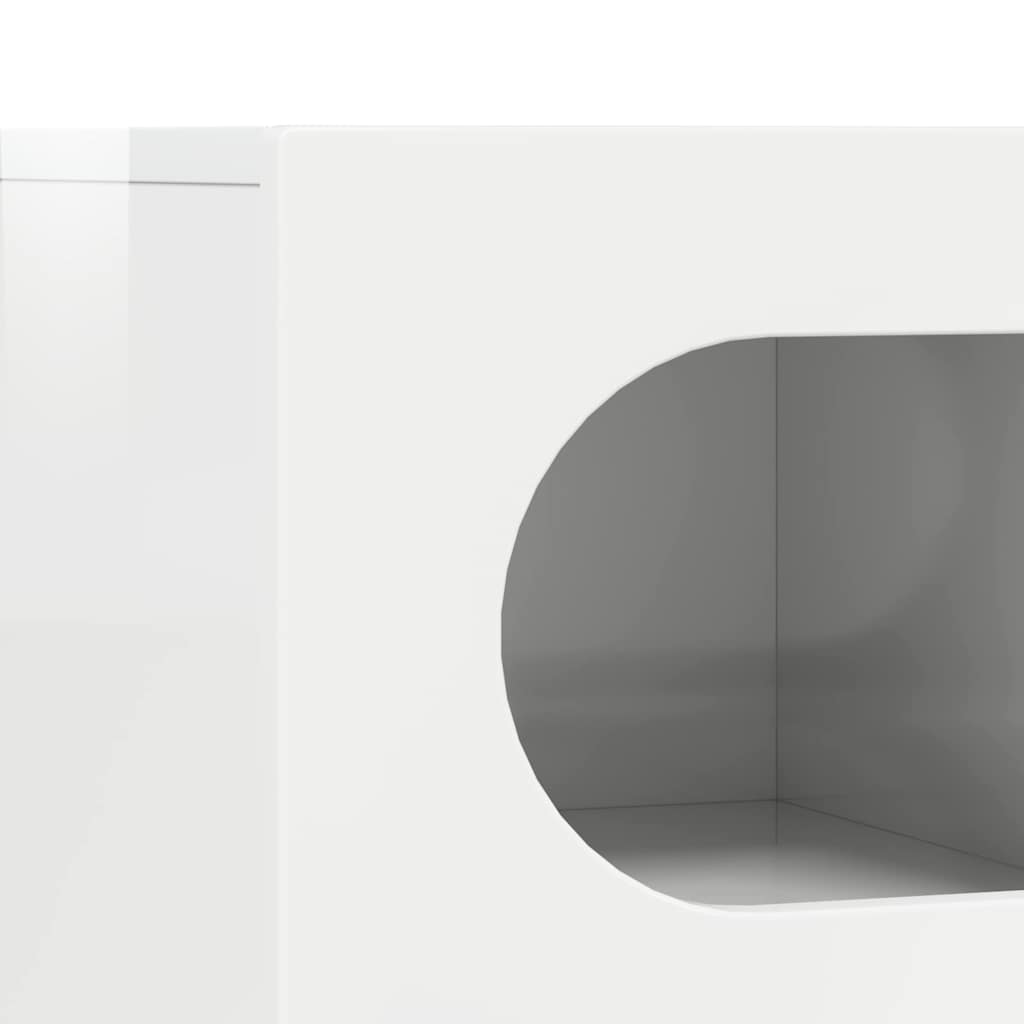TV Cabinet High Gloss White 60 x 35 x 40 cm Engineered Wood