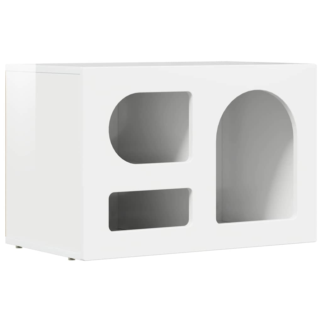 TV Cabinet High Gloss White 60 x 35 x 40 cm Engineered Wood