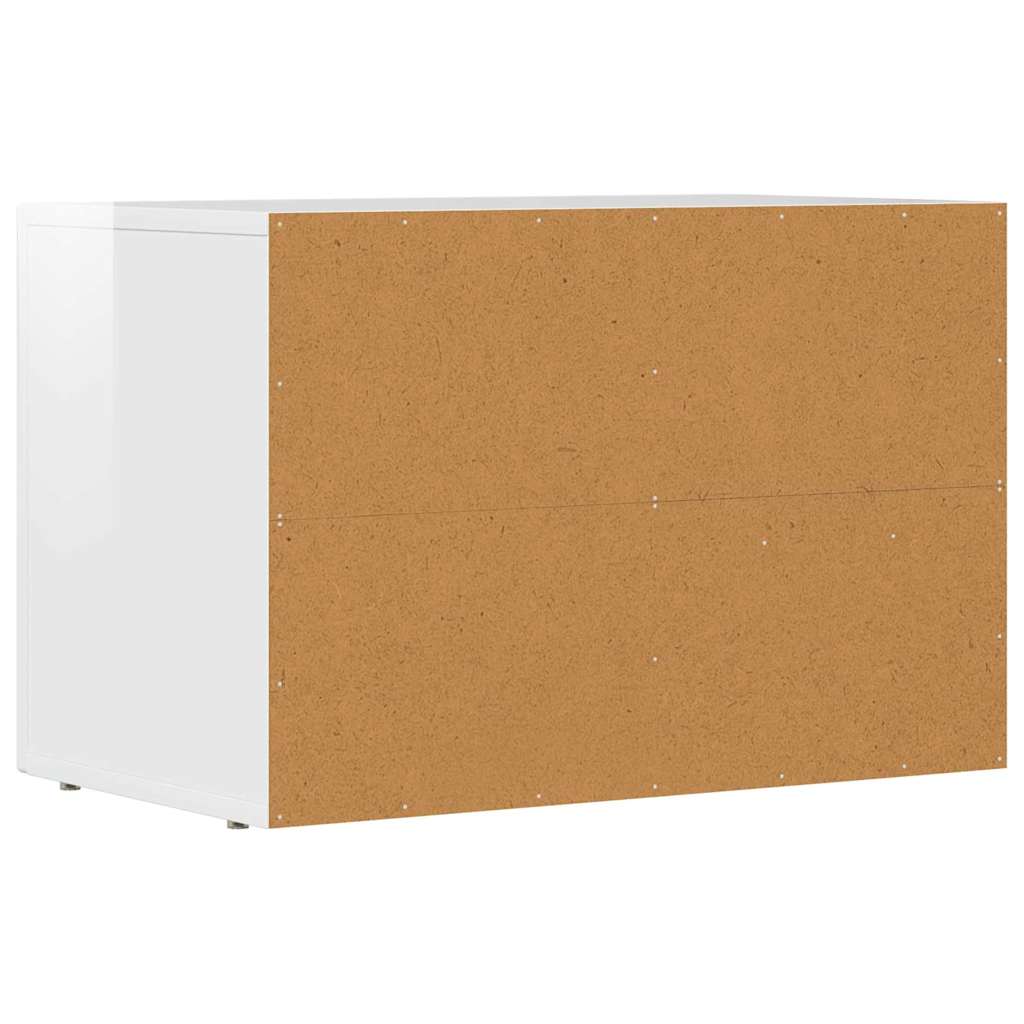 TV Cabinet High Gloss White 60 x 35 x 40 cm Engineered Wood