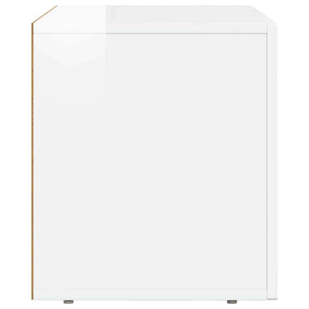 TV Cabinet High Gloss White 60 x 35 x 40 cm Engineered Wood