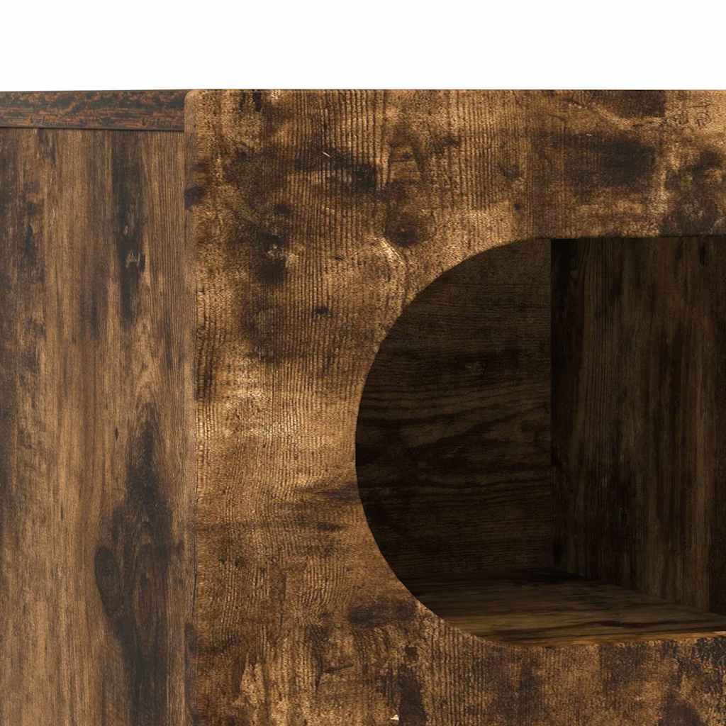 TV Cabinet ELST 60 x 35 x 40 cm Smoked Oak Engineered Wood