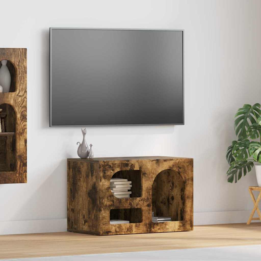 TV Cabinet ELST 60 x 35 x 40 cm Smoked Oak Engineered Wood