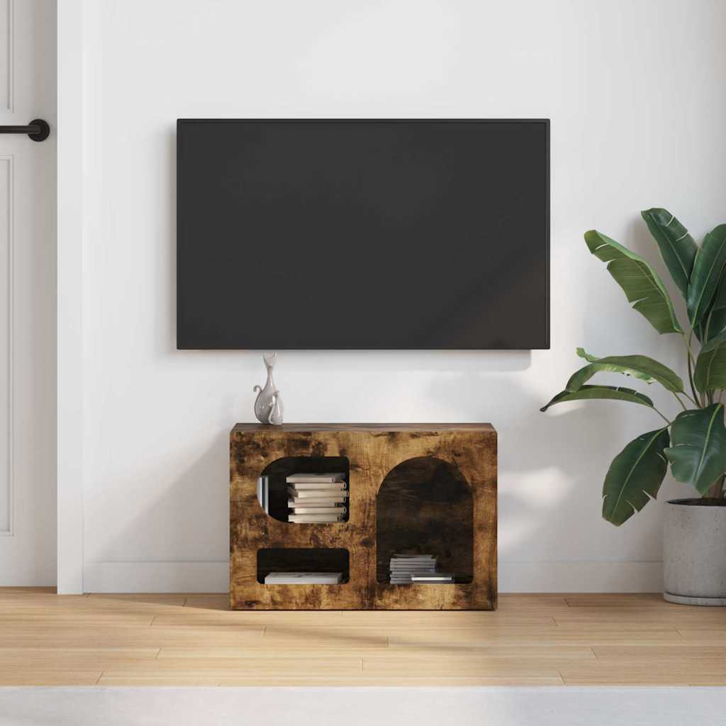 TV Cabinet ELST 60 x 35 x 40 cm Smoked Oak Engineered Wood