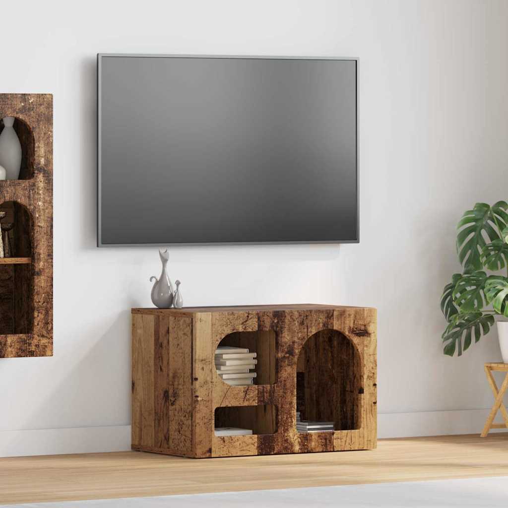 TV Cabinet ELST 60 x 35 x 40 cm Old Wood Engineered Wood