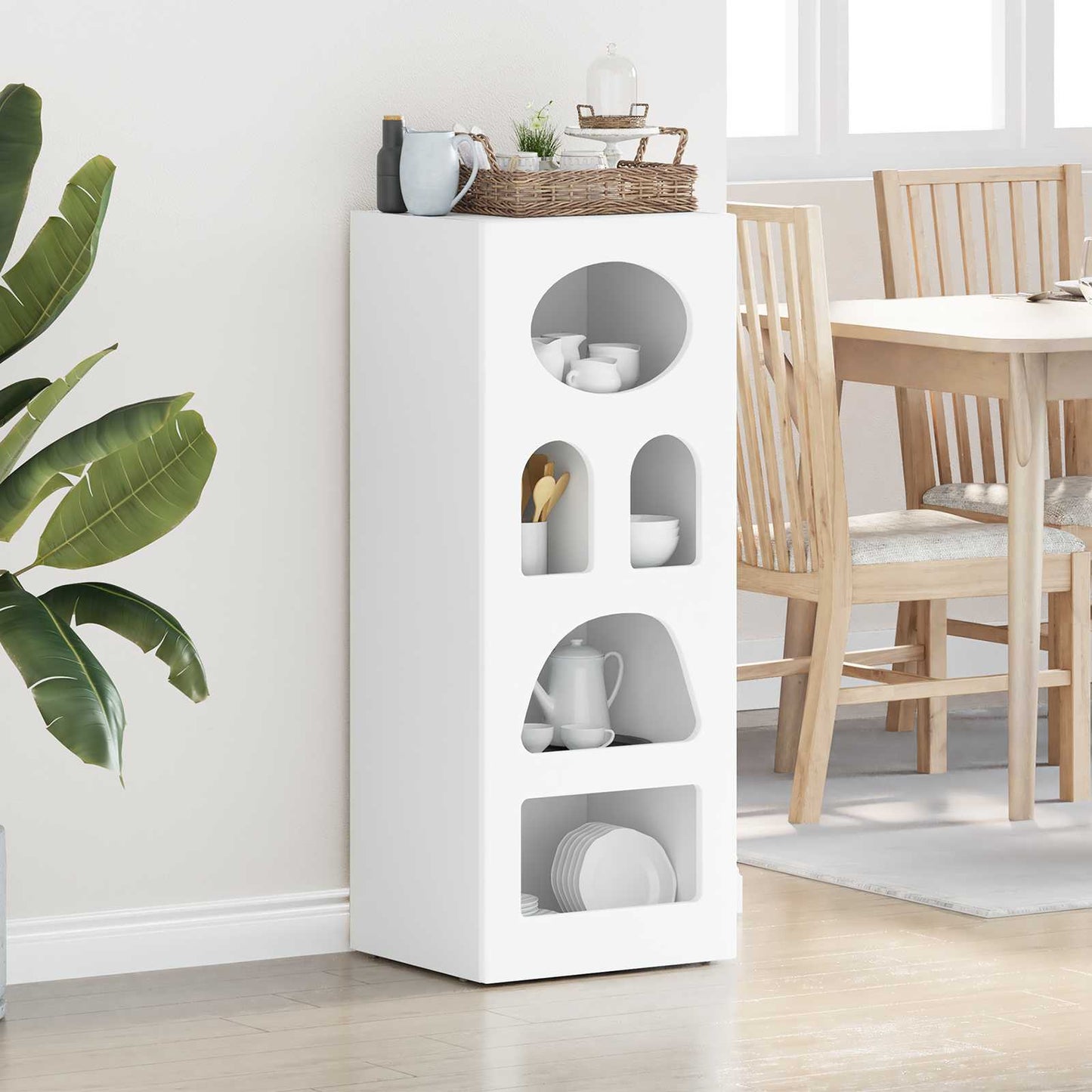 Sideboard ELST White 40 x 35 x 100.5 cm Engineered Wood