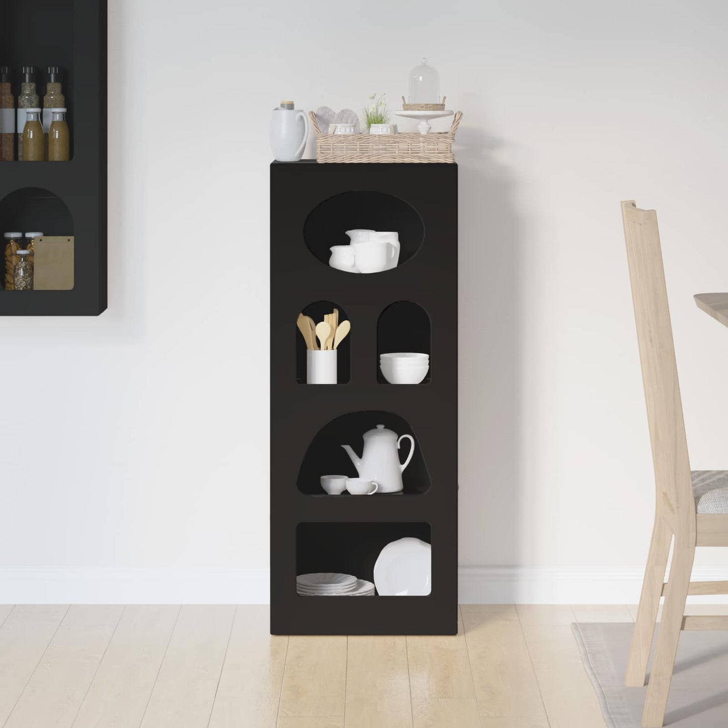 Sideboard ELST Black 40 x 35 x 100.5 cm Engineered Wood