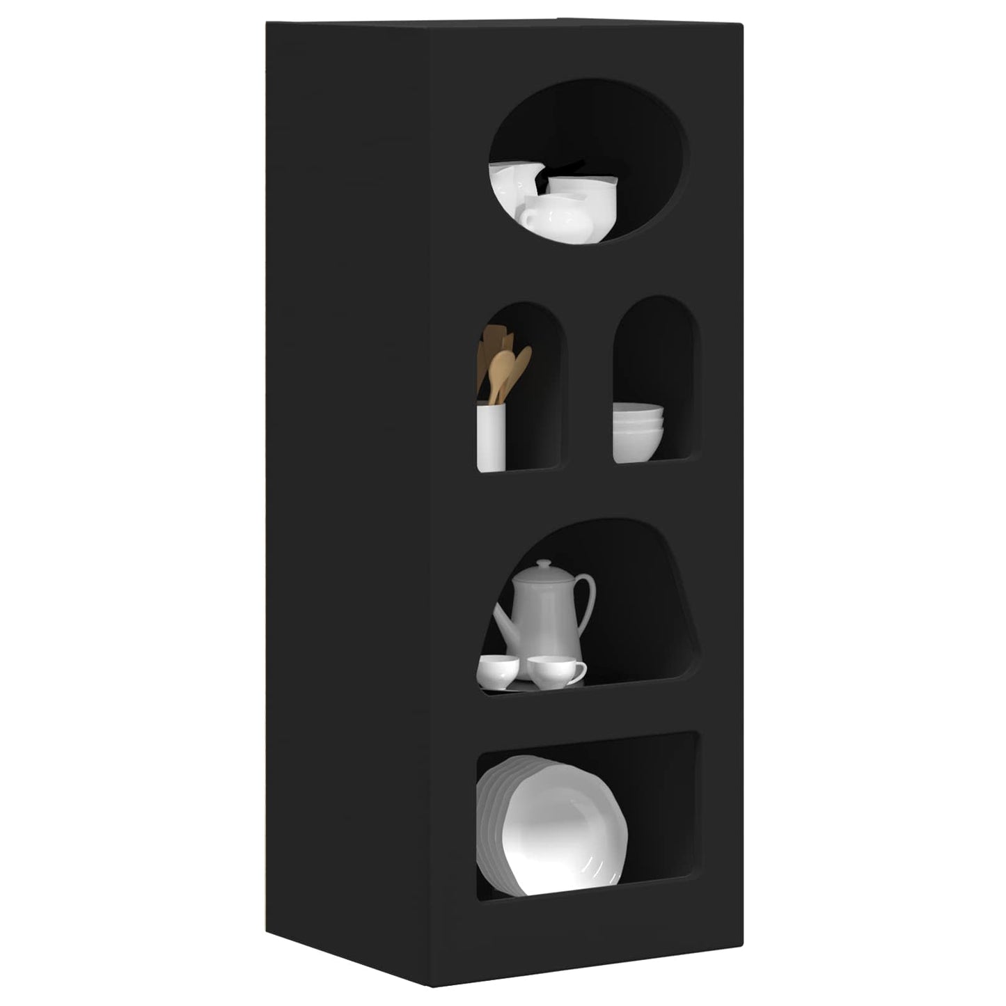 Sideboard ELST Black 40 x 35 x 100.5 cm Engineered Wood