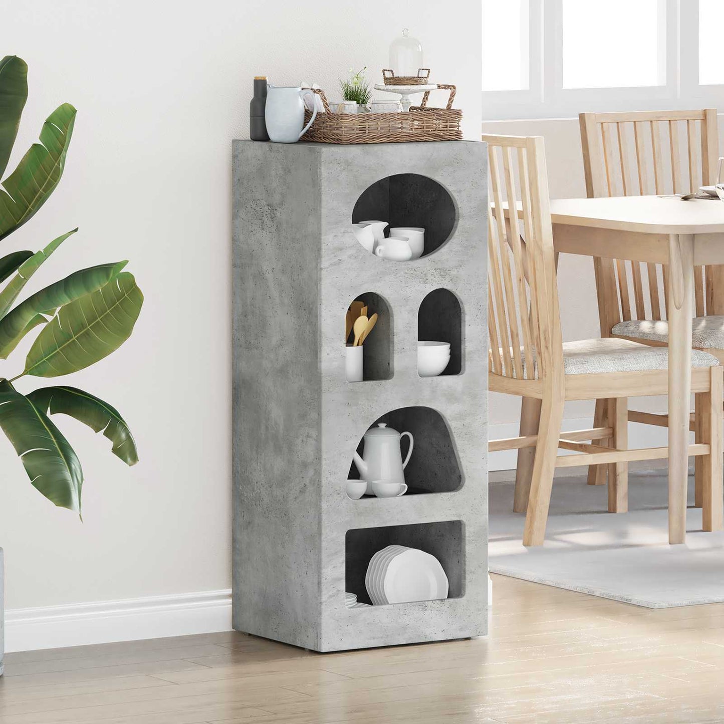 Sideboard ELST Concrete Grey 40 x 35 x 100.5 cm Engineered Wood