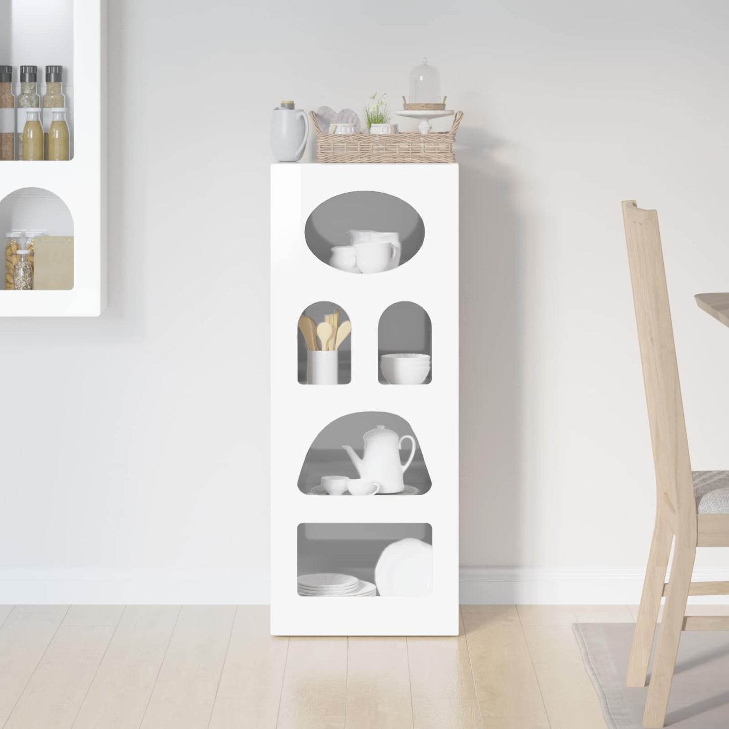 Sideboard ELST High Gloss White 40 x 35 x 100.5 cm