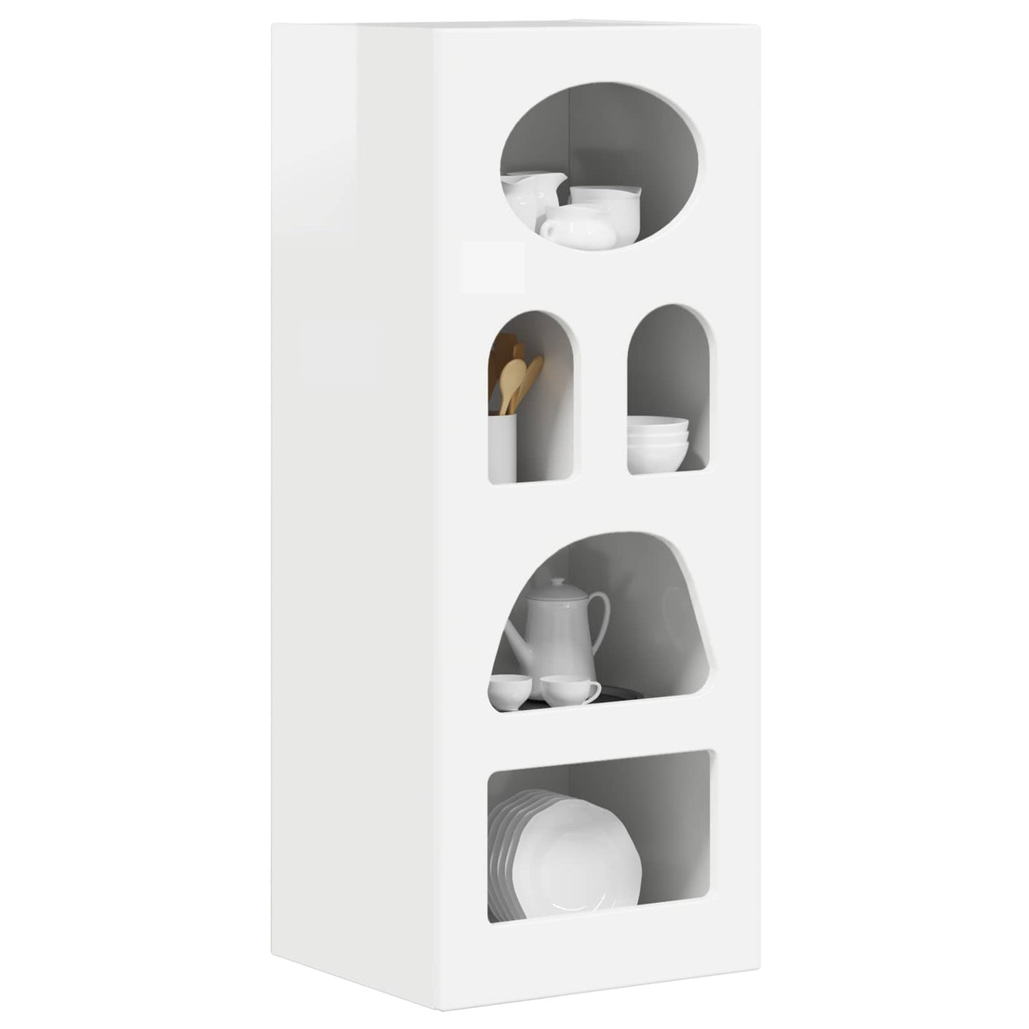 Sideboard ELST High Gloss White 40 x 35 x 100.5 cm