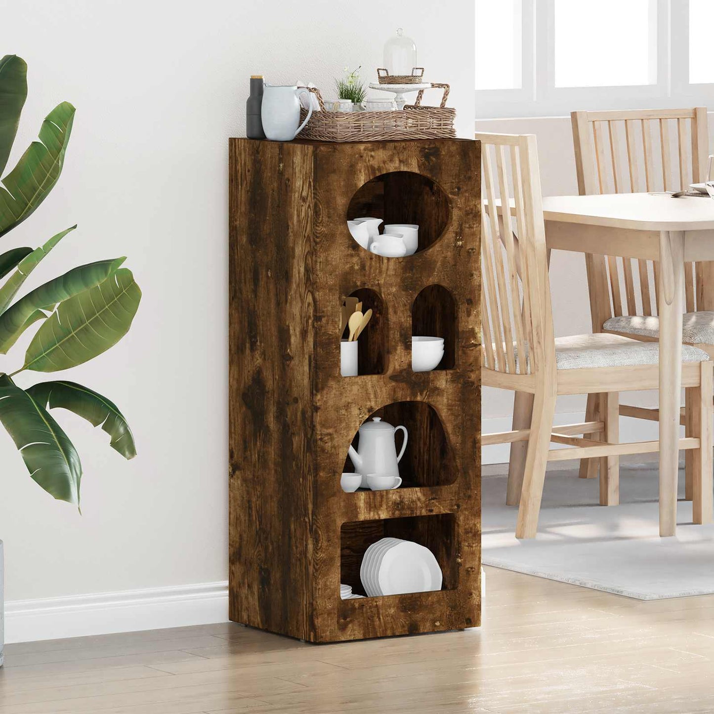 Sideboard ELST Smoked Oak 40 x 35 x 100.5 cm Engineered Wood