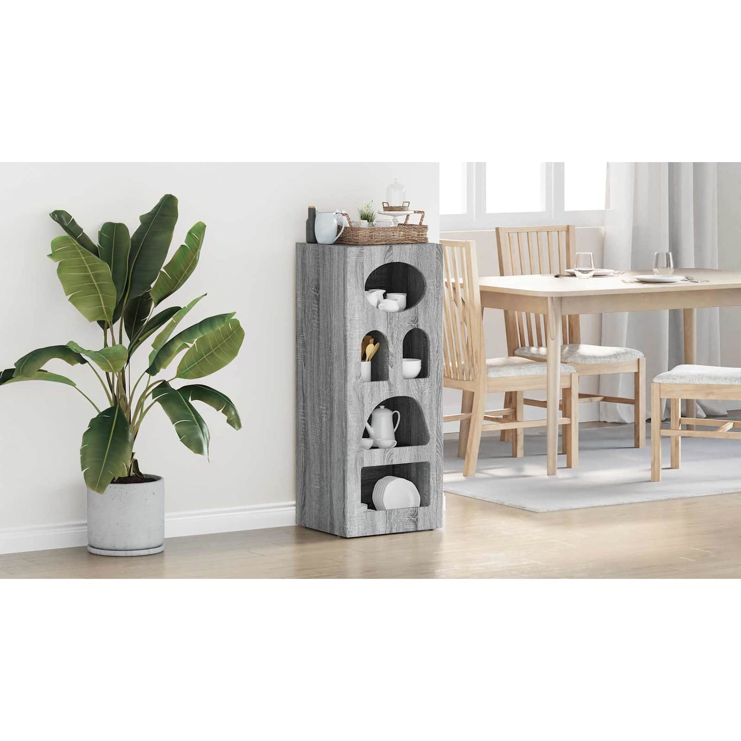 Sideboard ELST Grey Sonoma 40 x 35 x 100.5 cm Engineered Wood