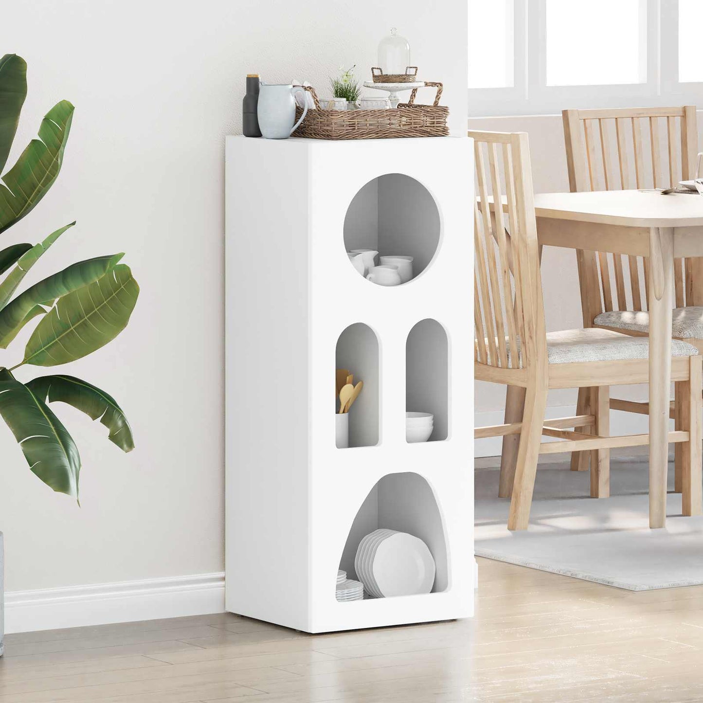 Sideboard ELST White 40 x 35 x 100.5 cm Engineered Wood