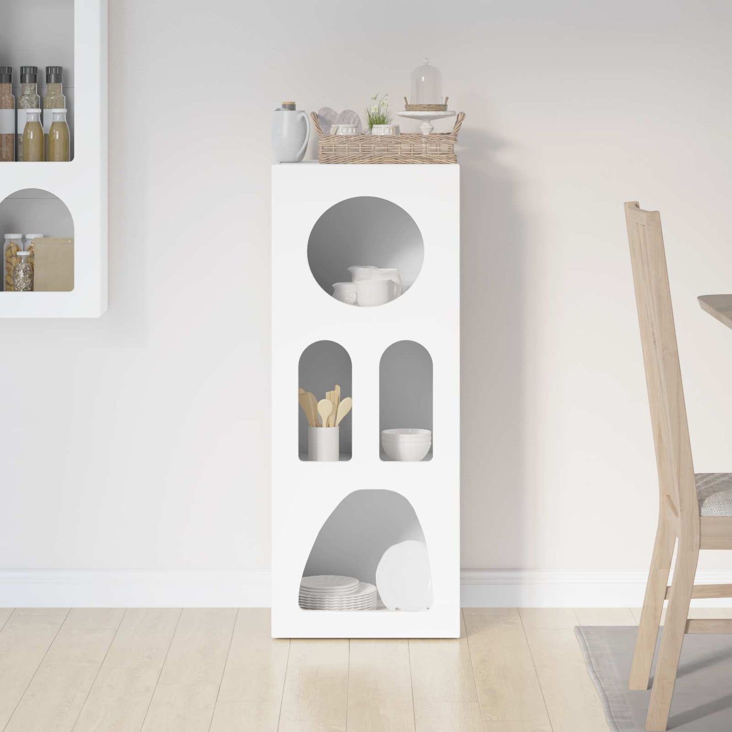 Sideboard ELST White 40 x 35 x 100.5 cm Engineered Wood