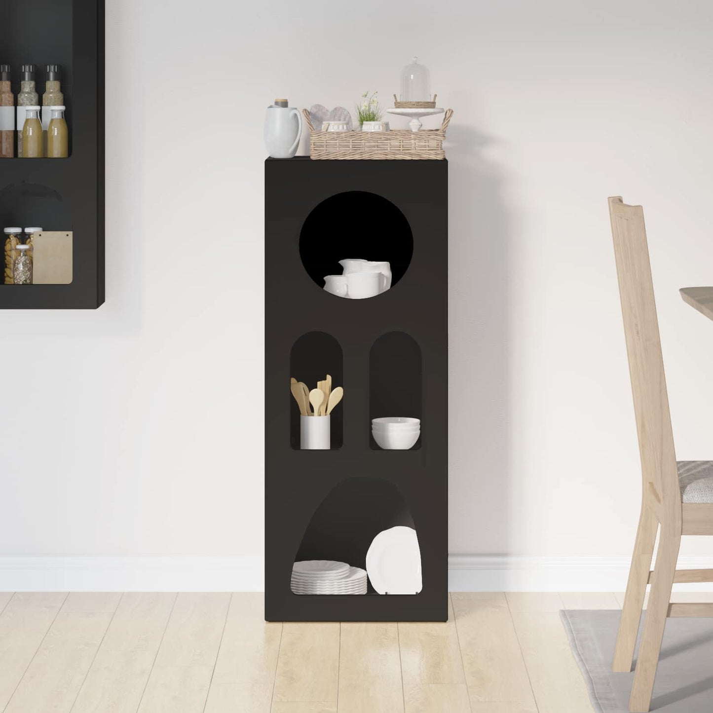 Sideboard ELST Black 40 x 35 x 100.5 cm Engineered Wood