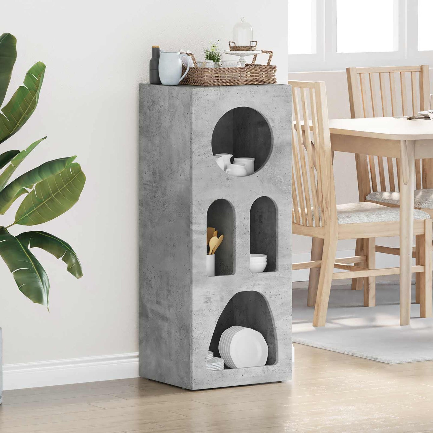 Sideboard ELST Concrete Grey 40 x 35 x 100.5 cm Engineered Wood