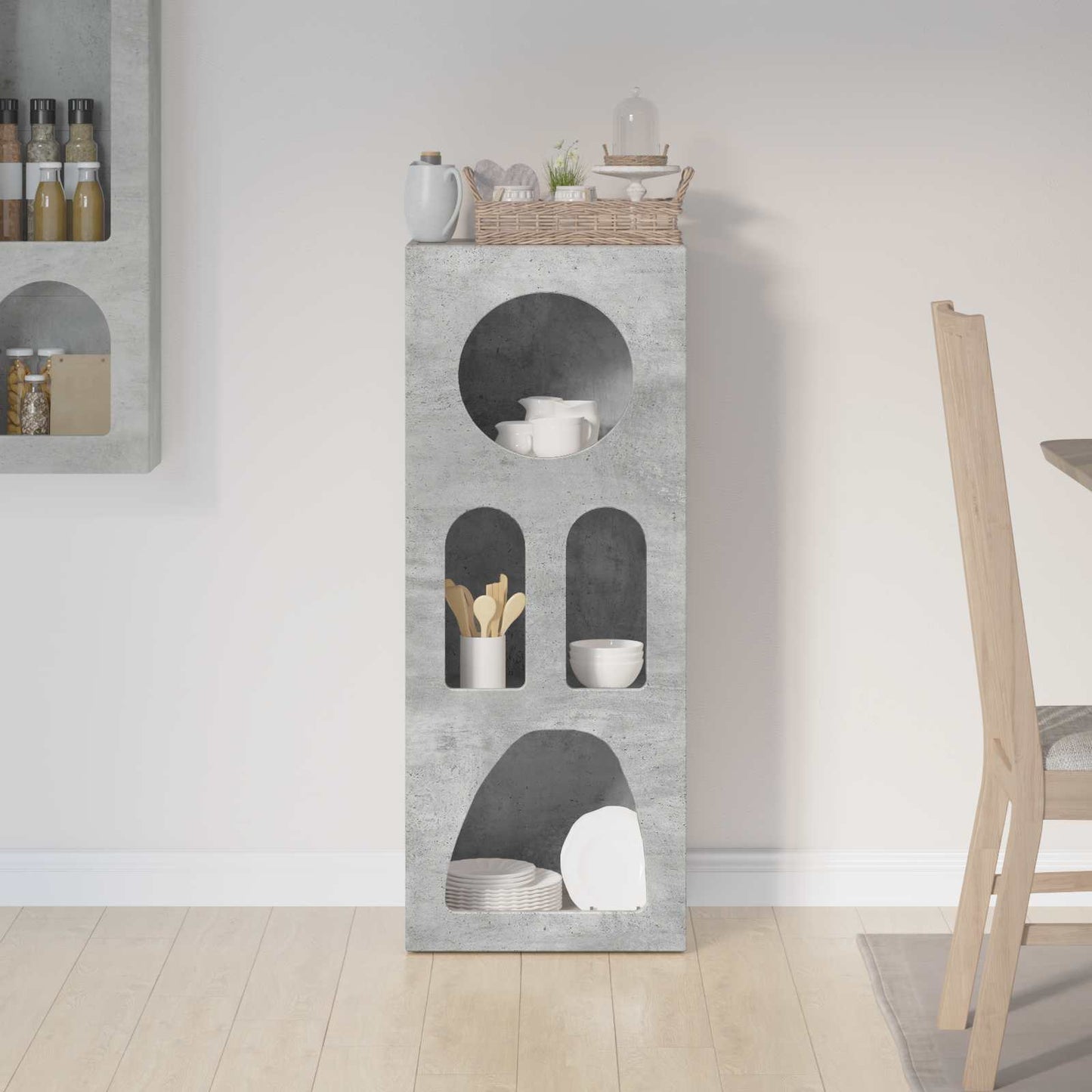 Sideboard ELST Concrete Grey 40 x 35 x 100.5 cm Engineered Wood