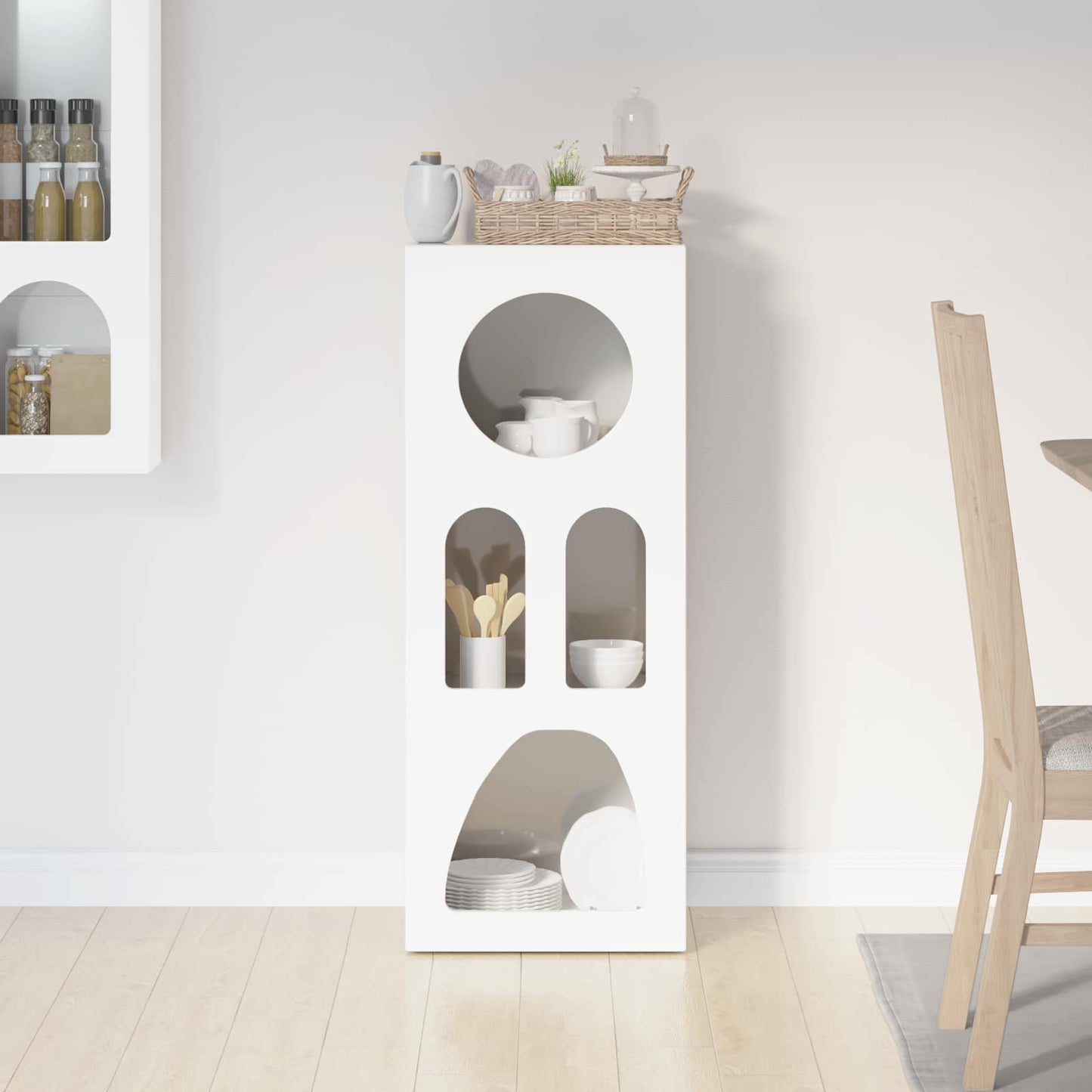 Sideboard ELST High Gloss White 40 x 35 x 100.5 cm