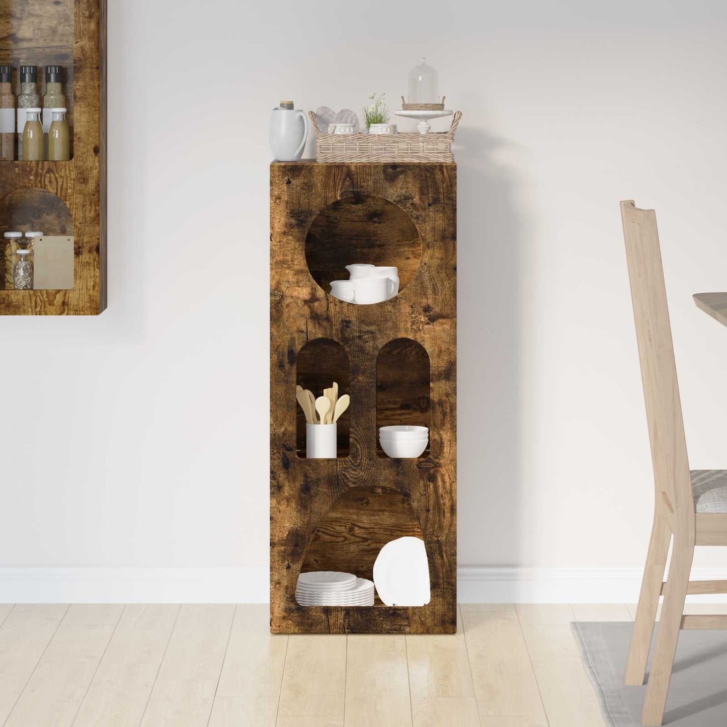 Sideboard ELST Smoked Oak 40 x 35 x 100.5 cm Engineered Wood