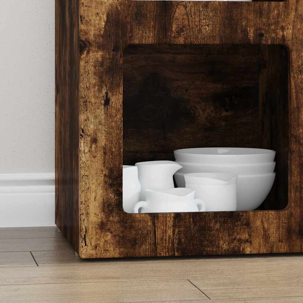 Sideboard ELST Smoked Oak 59 x 35 x 80.5 cm Engineered Wood