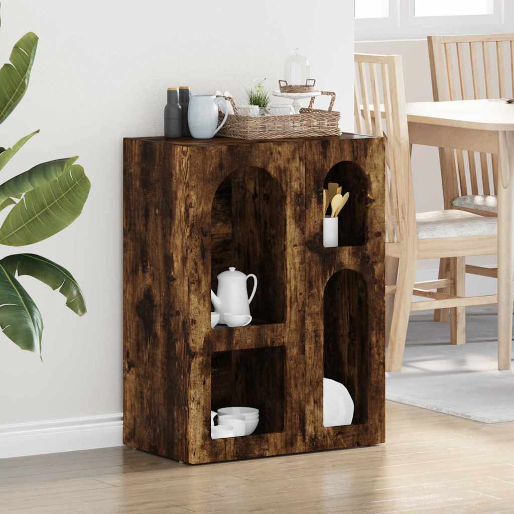 Sideboard ELST Smoked Oak 59 x 35 x 80.5 cm Engineered Wood