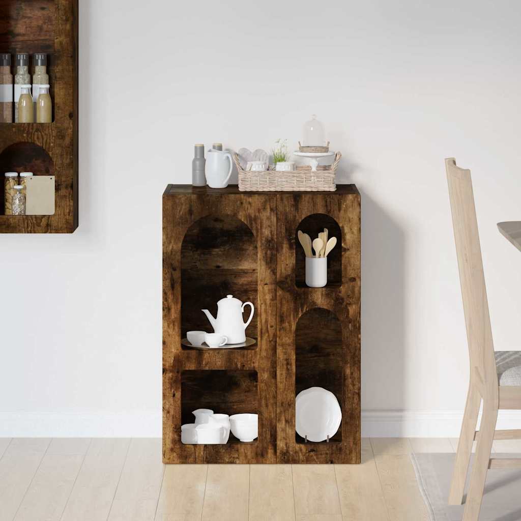Sideboard ELST Smoked Oak 59 x 35 x 80.5 cm Engineered Wood