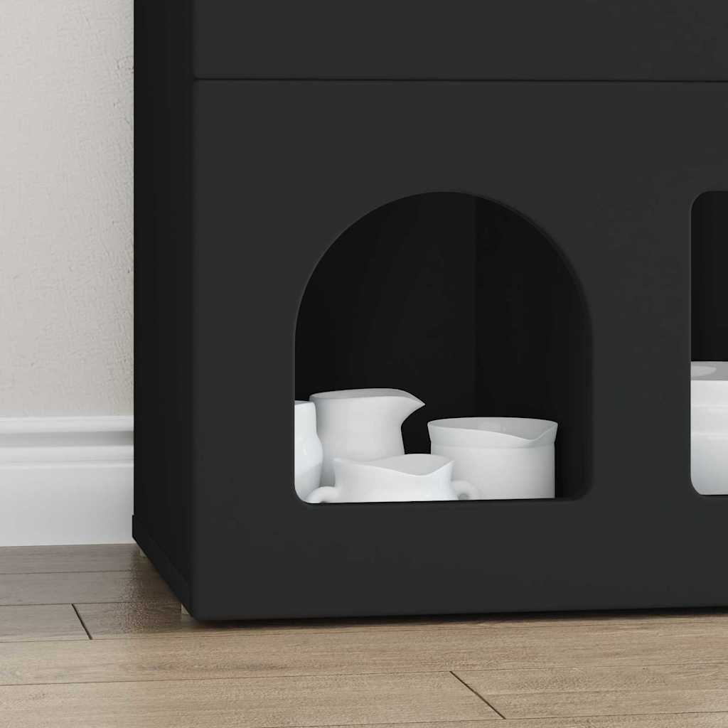 Sideboard ELST Black 80.5 x 35 x 59 cm Engineered Wood