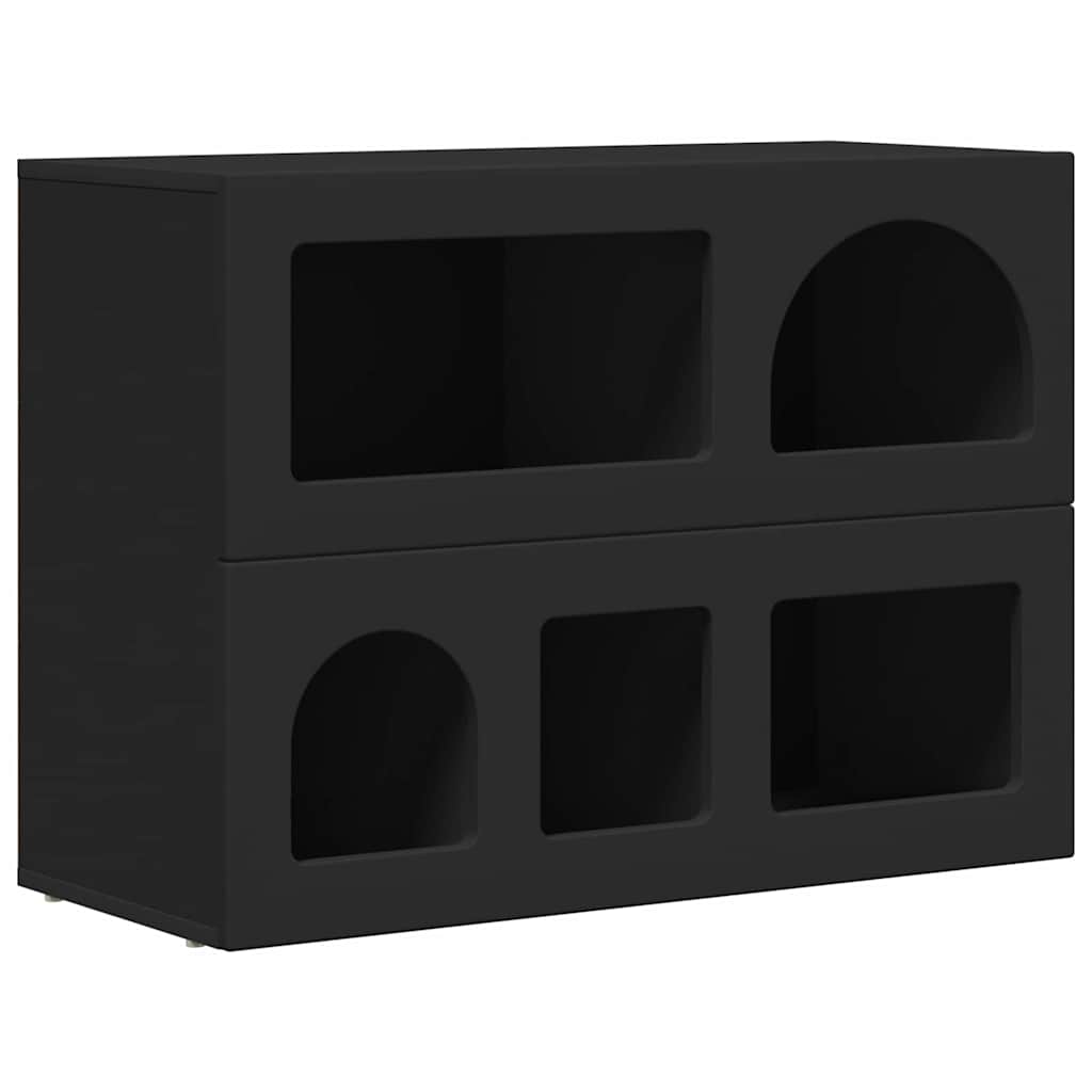 Sideboard ELST Black 80.5 x 35 x 59 cm Engineered Wood
