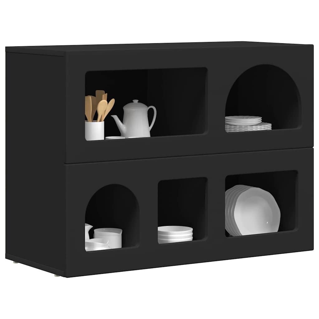 Sideboard ELST Black 80.5 x 35 x 59 cm Engineered Wood