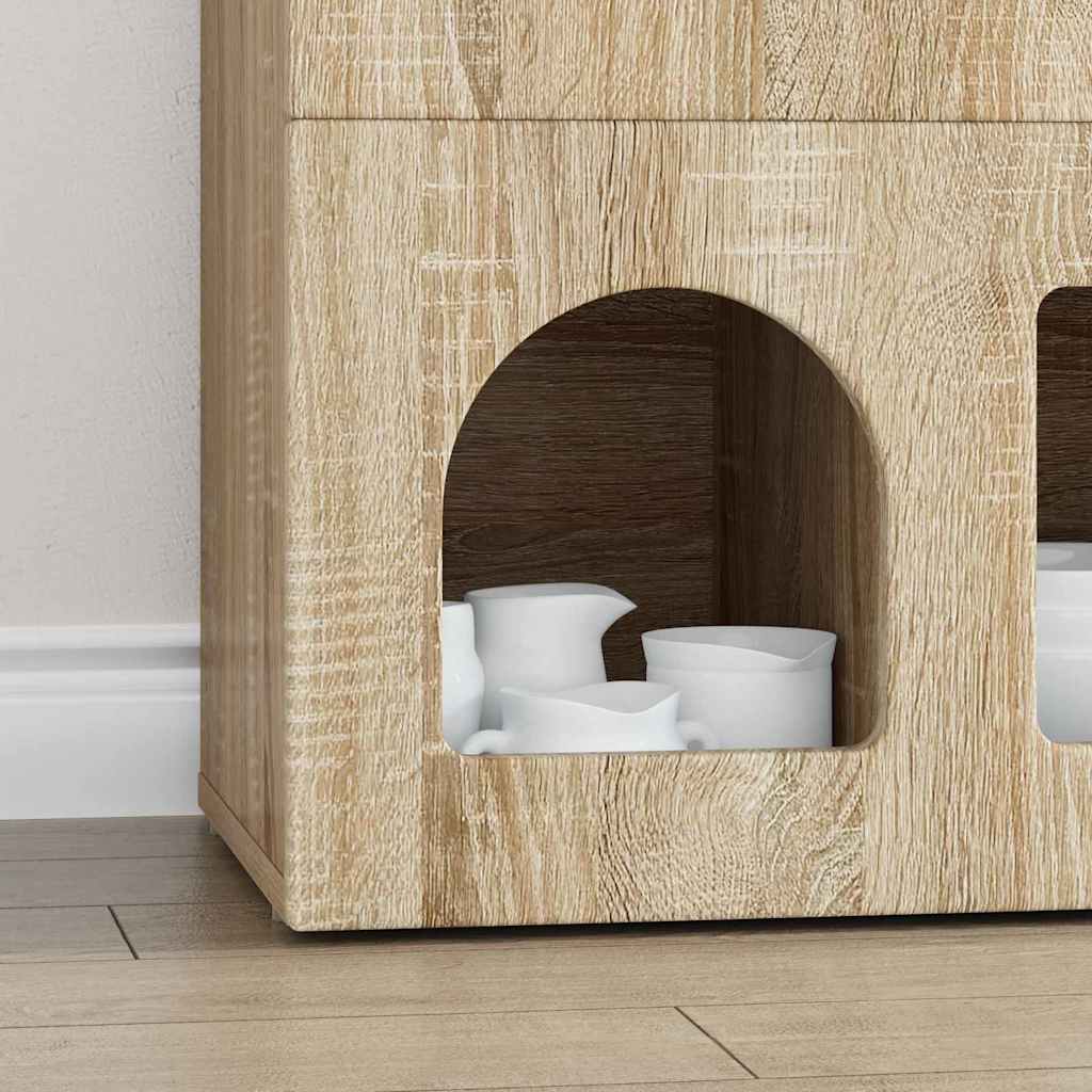 Sideboard ELST Sonoma Oak 80.5 x 35 x 59 cm Engineered Wood