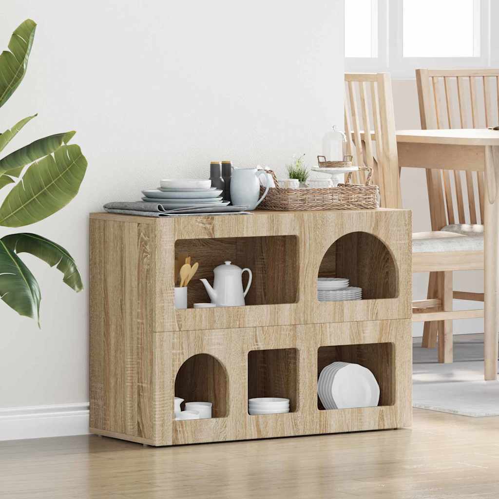 Sideboard ELST Sonoma Oak 80.5 x 35 x 59 cm Engineered Wood
