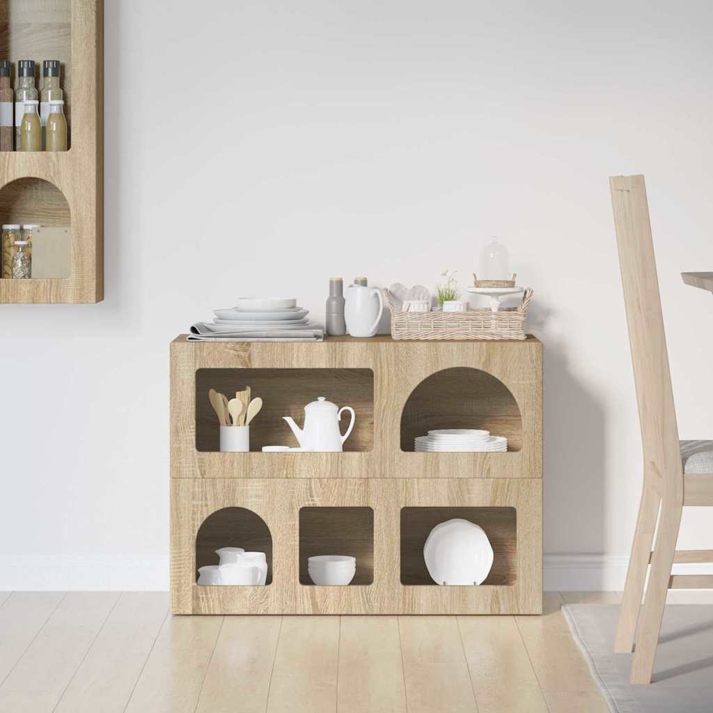 Sideboard ELST Sonoma Oak 80.5 x 35 x 59 cm Engineered Wood