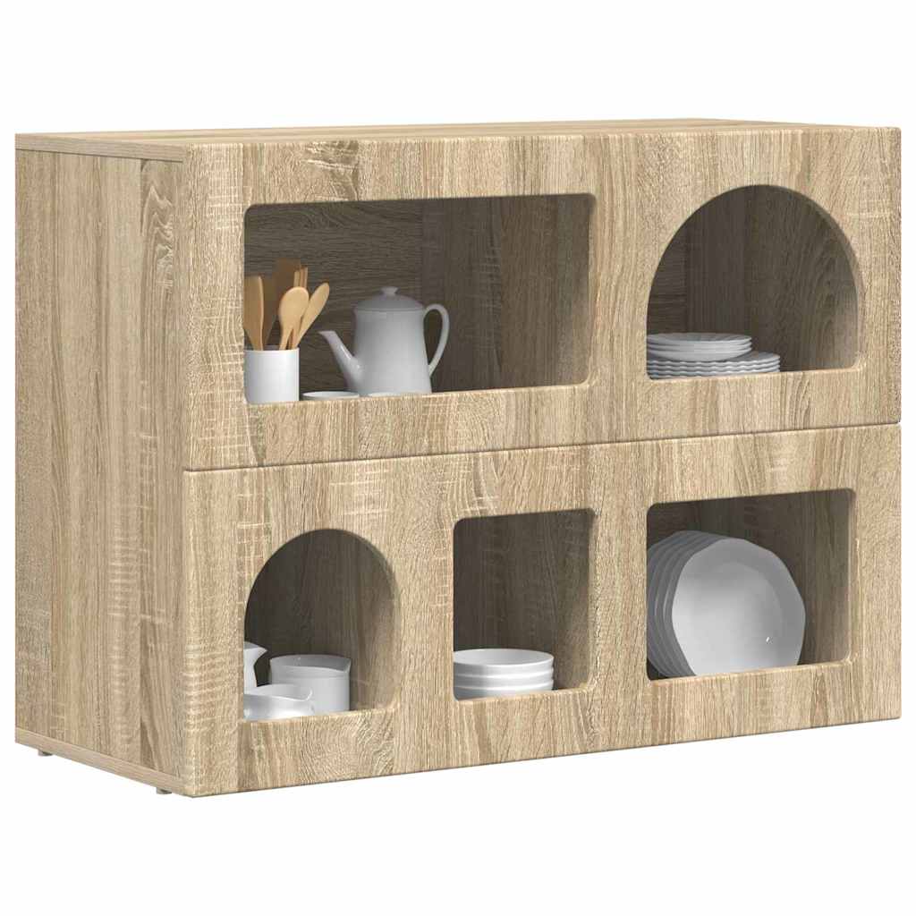 Sideboard ELST Sonoma Oak 80.5 x 35 x 59 cm Engineered Wood