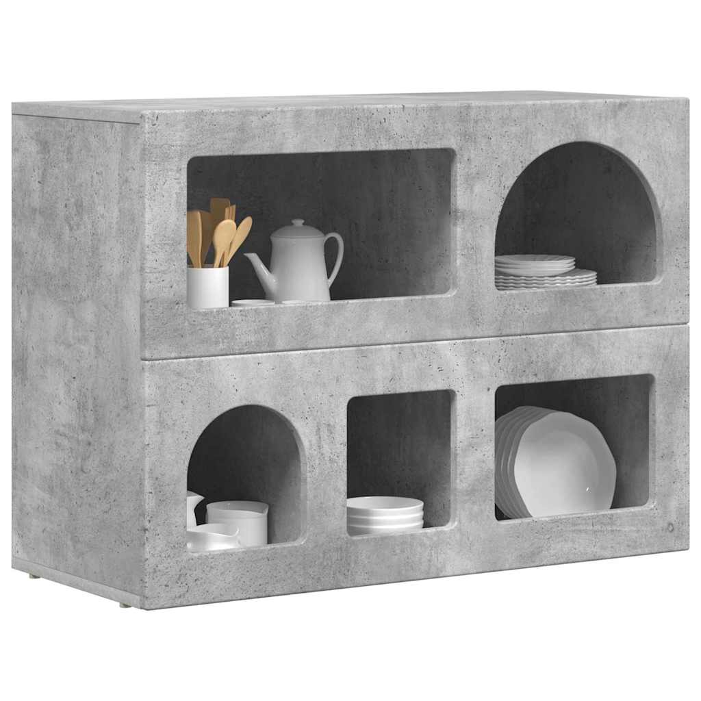 Sideboard ELST Concrete Grey 80.5 x 35 x 59 cm Engineered Wood