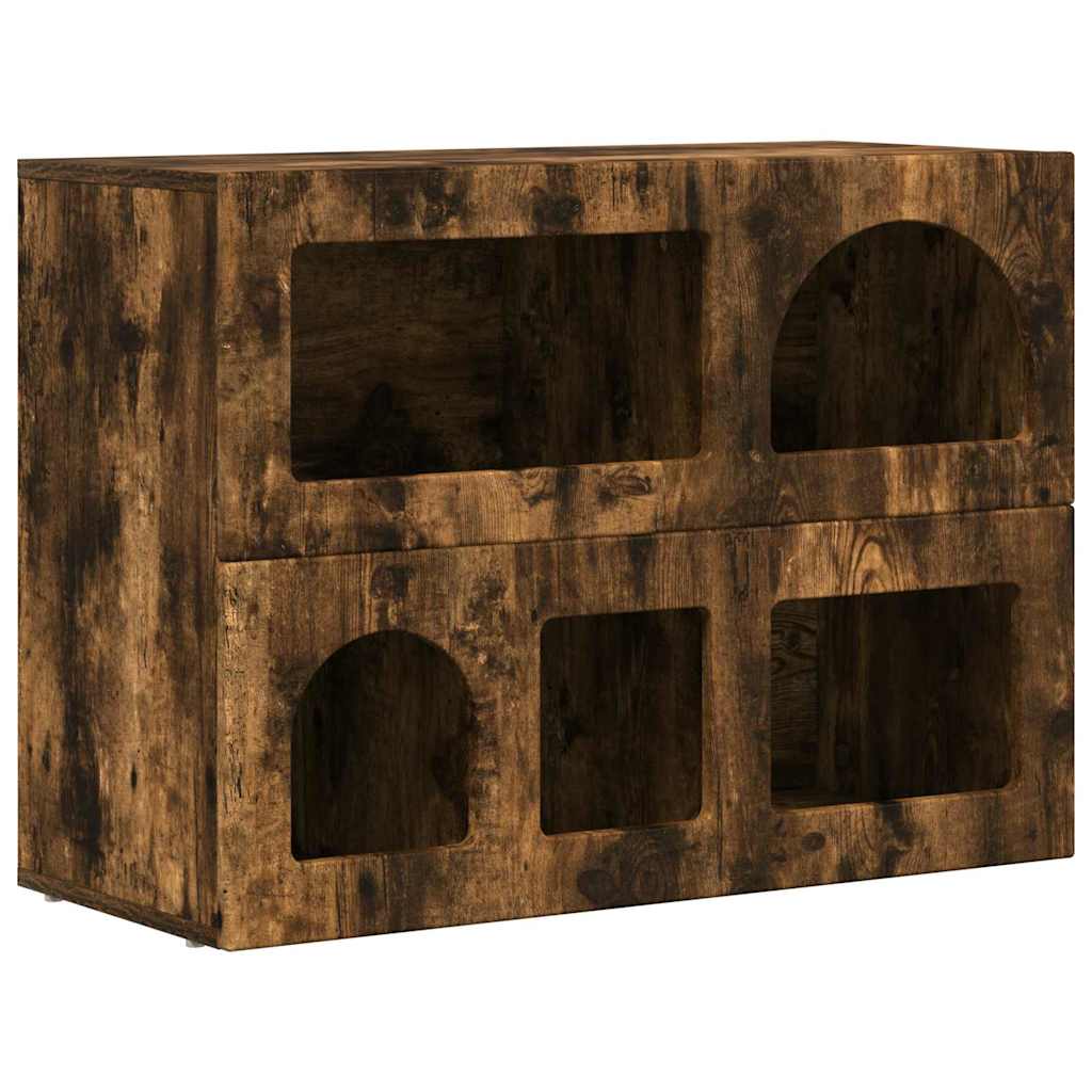 Sideboard ELST Smoked Oak 80.5 x 35 x 59 cm Engineered Wood