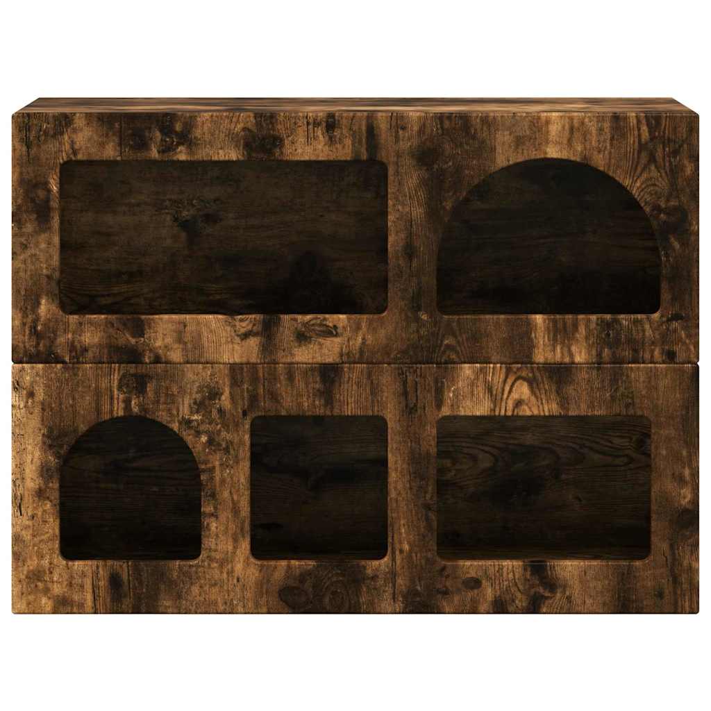 Sideboard ELST Smoked Oak 80.5 x 35 x 59 cm Engineered Wood