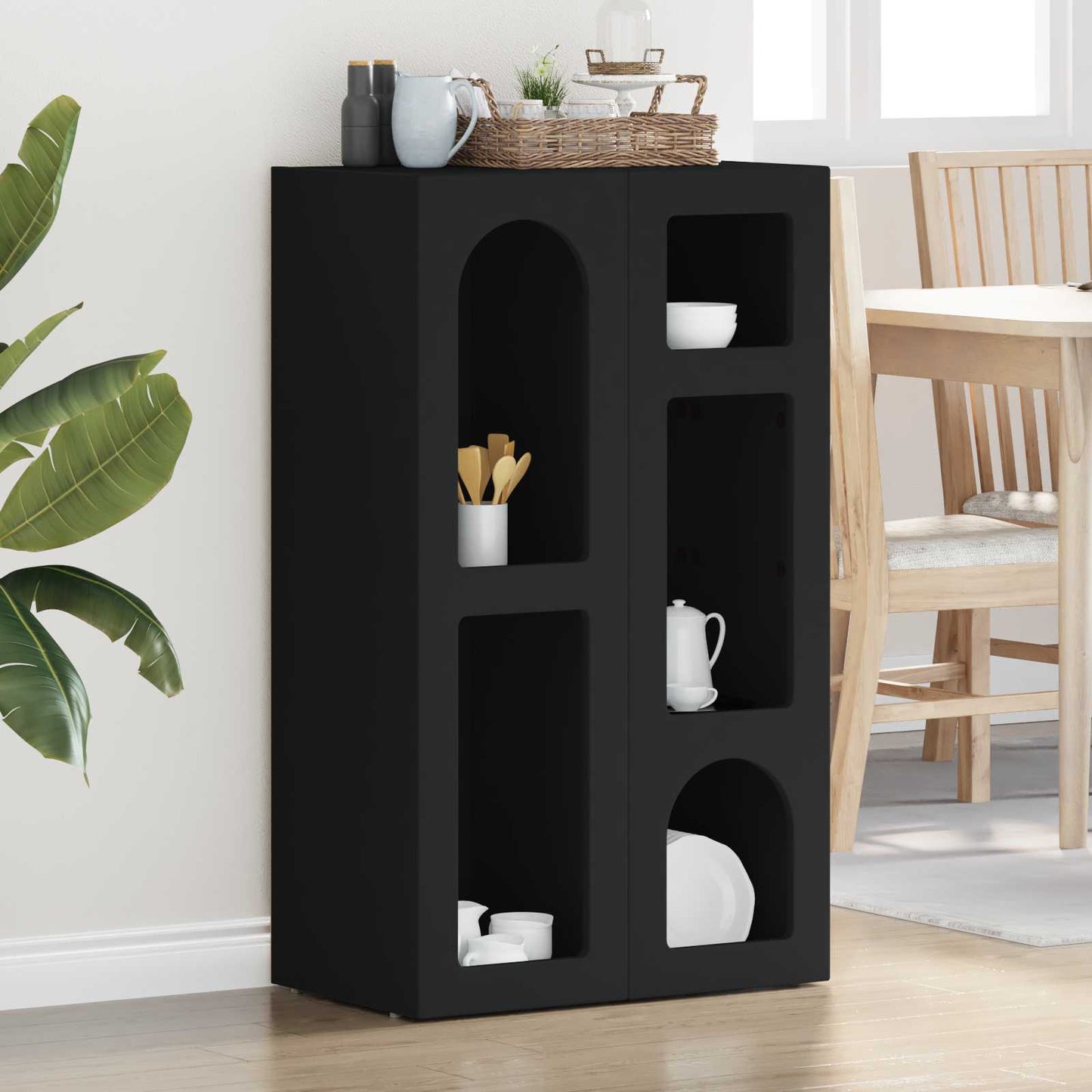 Sideboard ELST Black 59 x 35 x 100.5 cm Engineered Wood