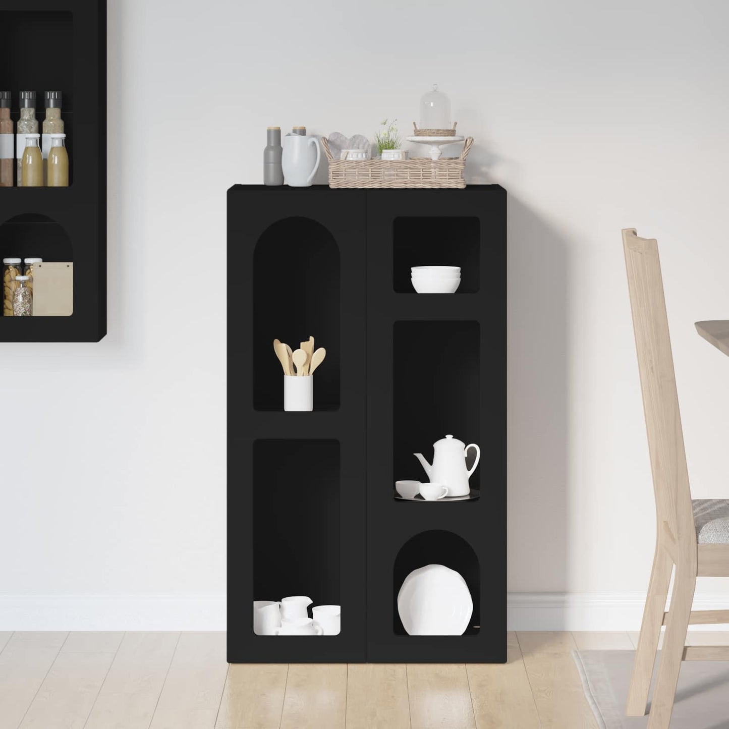 Sideboard ELST Black 59 x 35 x 100.5 cm Engineered Wood