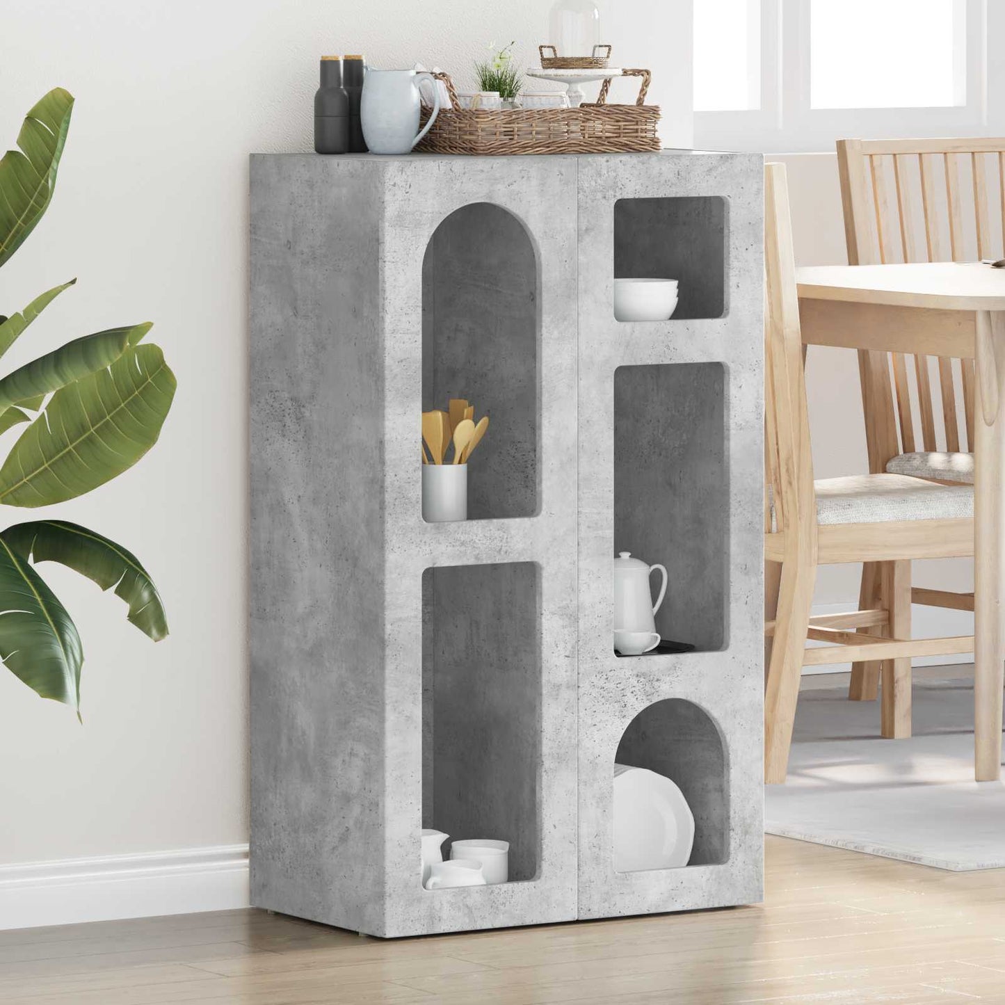 Sideboard ELST Concrete Grey 59 x 35 x 100.5 cm Engineered Wood