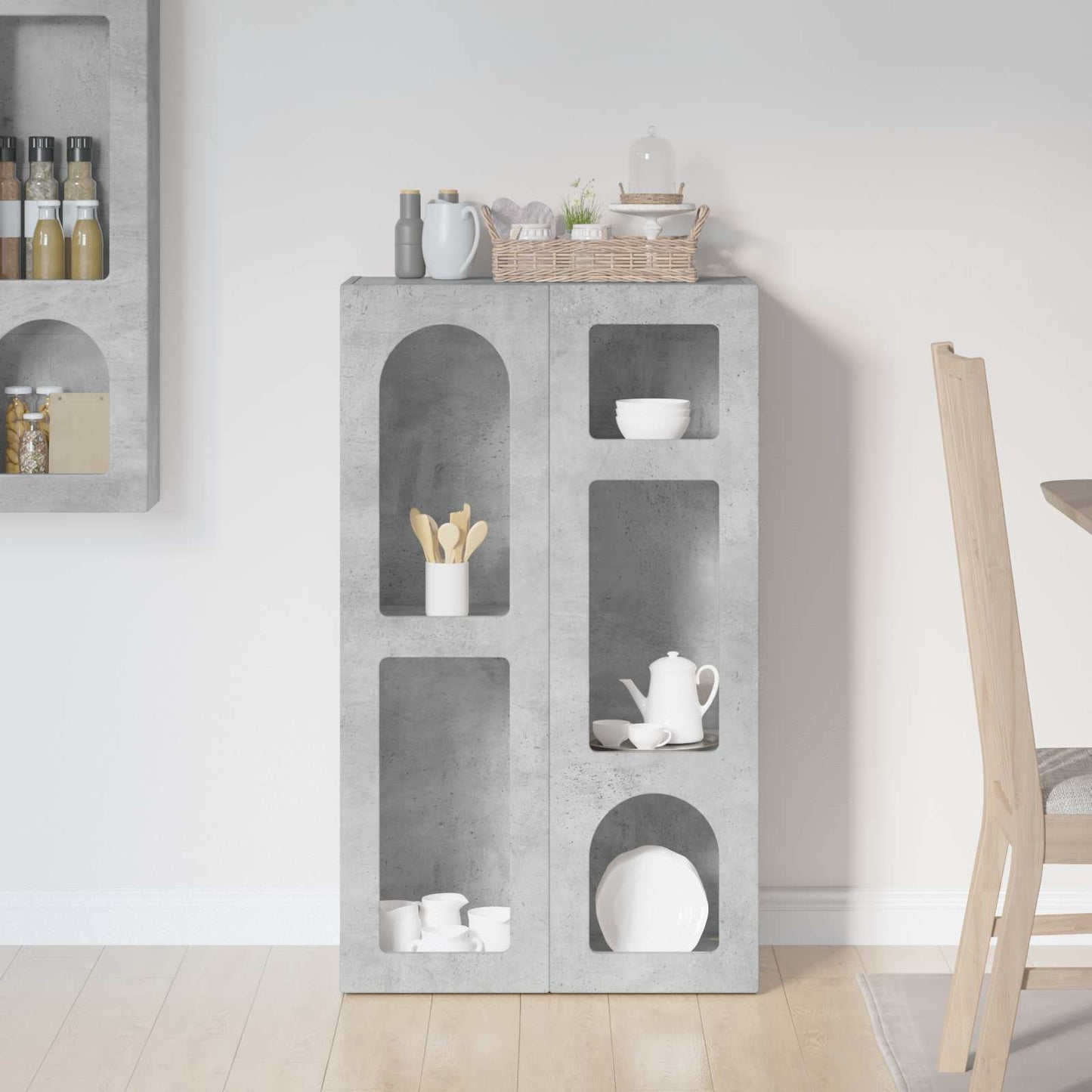 Sideboard ELST Concrete Grey 59 x 35 x 100.5 cm Engineered Wood
