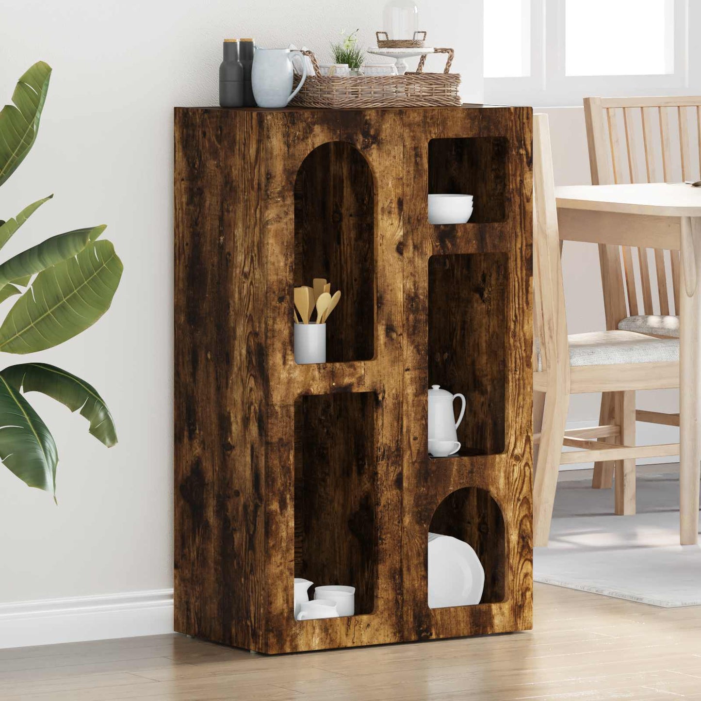 Sideboard ELST Smoked Oak 59 x 35 x 100.5 cm Engineered Wood