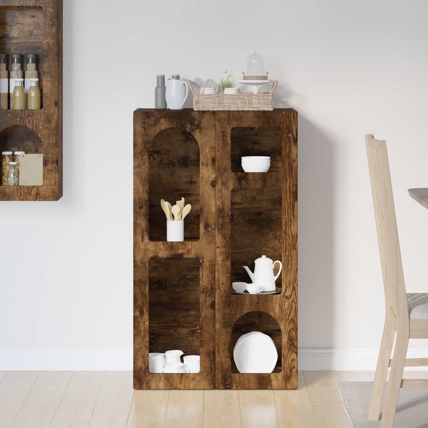 Sideboard ELST Smoked Oak 59 x 35 x 100.5 cm Engineered Wood