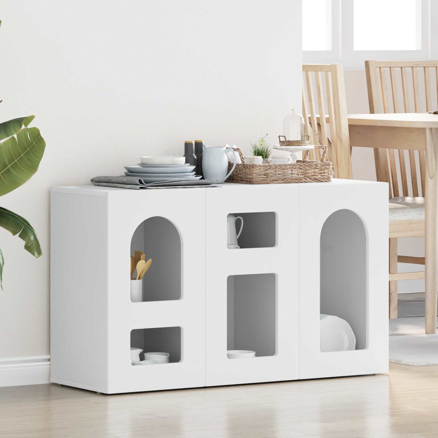 Sideboard ELST White 100 x 35 x 59 cm Engineered Wood